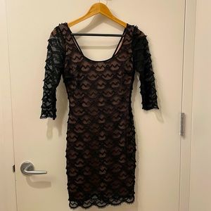 GUESS Lacy Black Cocktail Dress